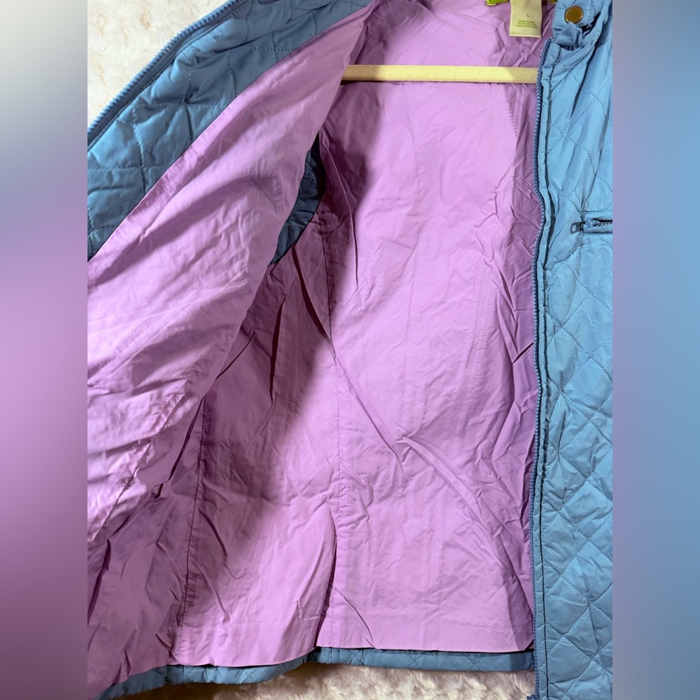 Sigrid‎ Olson Womens Lite Blue Hooded Quilted Vest - Picture 13 of 13